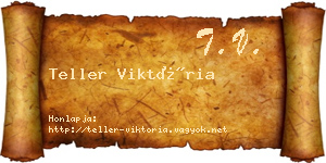 Teller Viktória névjegykártya
